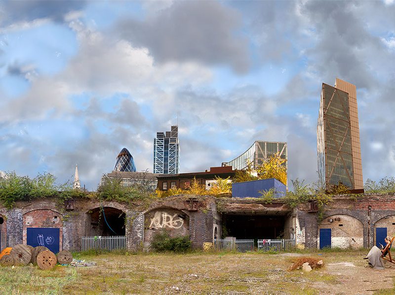 " East meets west " 140x56cms edition of 10. Imagined place by architectural photographer Nicholas Gentilli