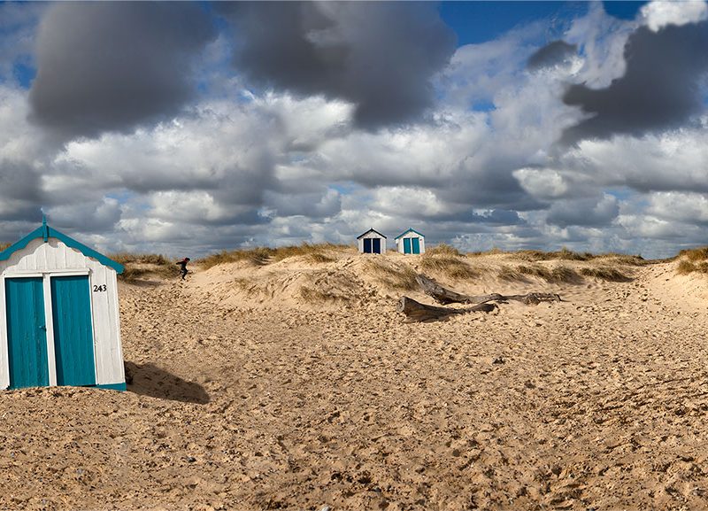 " Beach huts " " 150x57cms edition of 10 .Imagined place by architectural photographer Nicholas Gentilli
