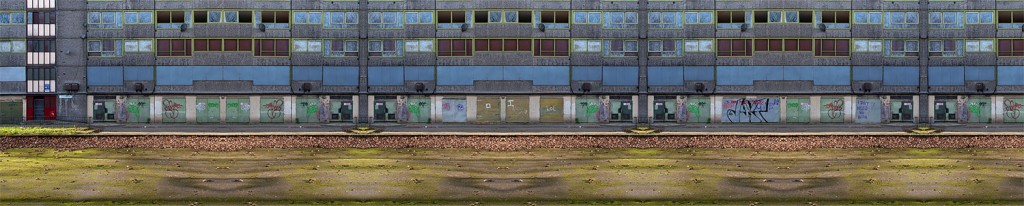 " Next door's garage " 200x39cms & 124x25cms edition of 10 . Imagined place by architectural photographer Nicholas Gentilli