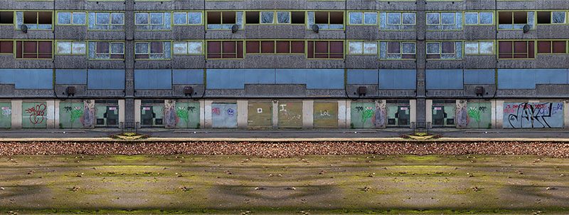 " Next door's garage " 200x39cms & 124x25cms edition of 10 . Imagined place by architectural photographer Nicholas Gentilli