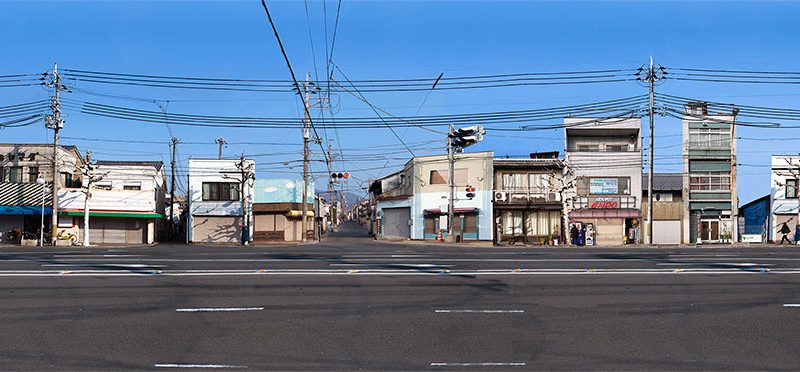 " Cardboard fusion : Kyoto, Japan " 187x45cms edition of 10.Imagined place by architectural photographer Nicholas Gentilli