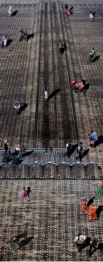 " Chimney people " " 122x47cms edition of 10 .Imagined place by architectural photographer Nicholas Gentilli